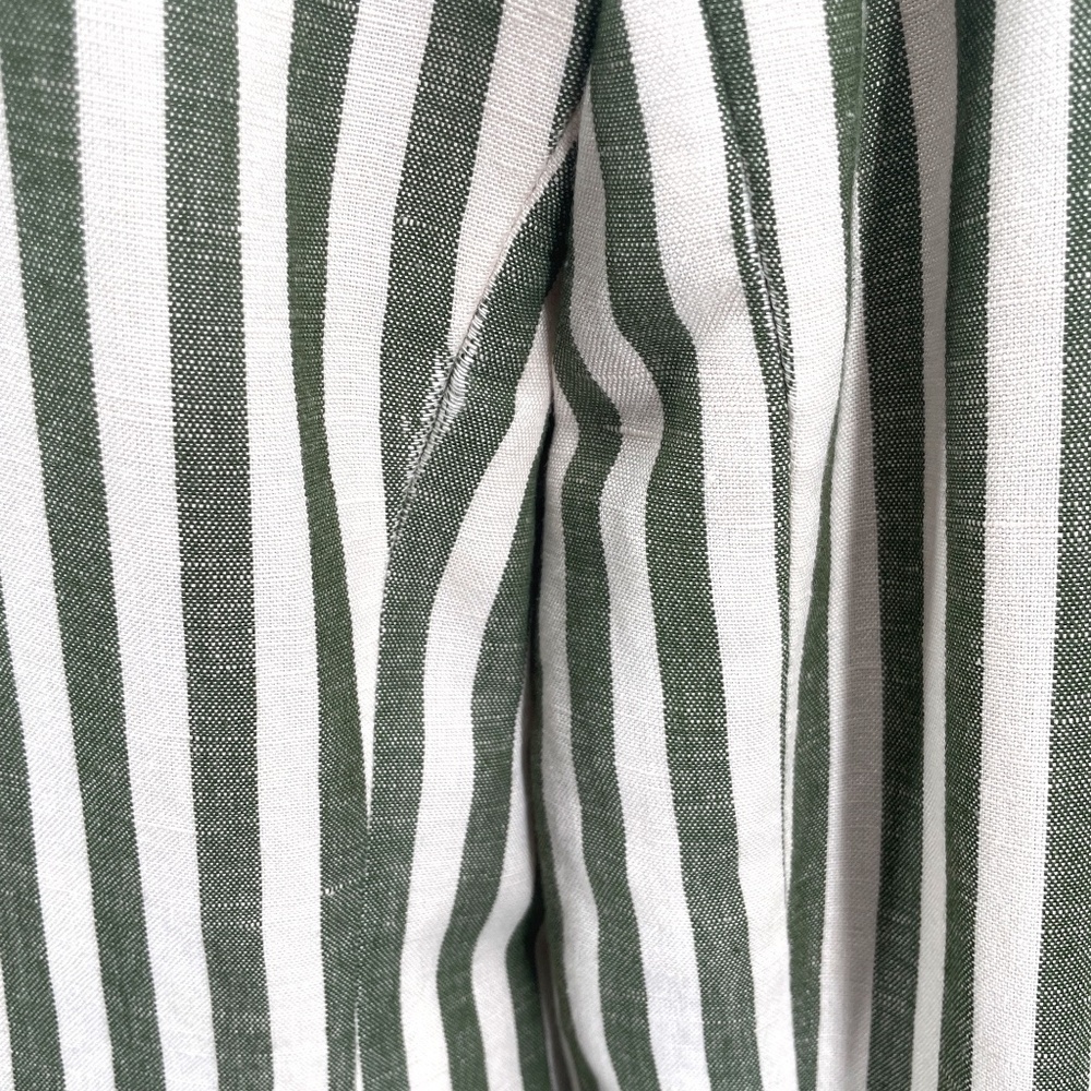 L'AGENCE Scout Striped Blazer, Olive/Cream, Size 8 - Picture 10 of 13